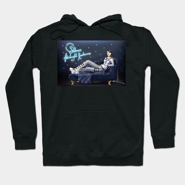 Selene's Midnight Rendezvous Greek Goddess Modern Poster Greek Mythology Hoodie by Tati Seol